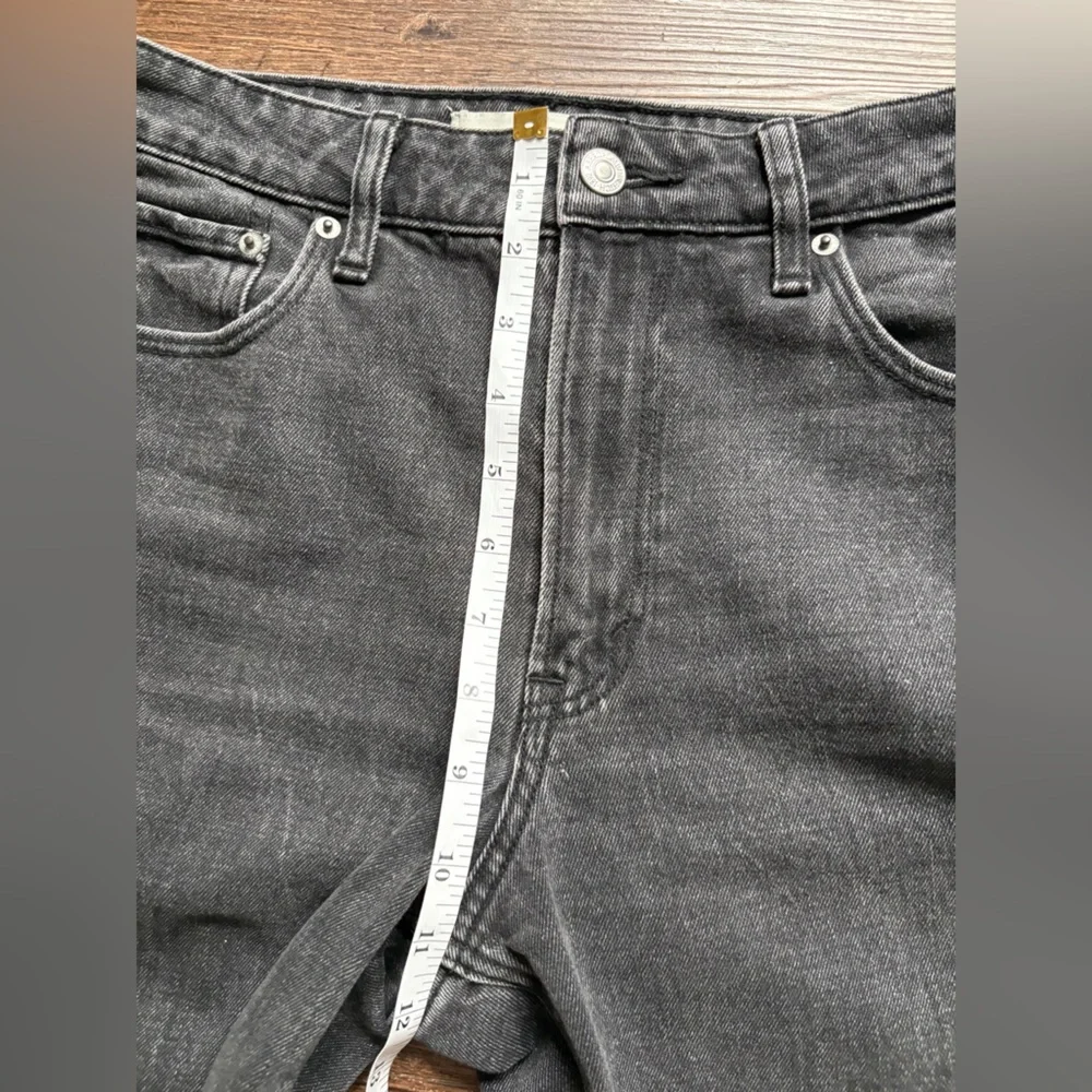 Abercrombie & Fitch jeans curve love the mom high rise black denim Sz 26 2s EUC - Picture 10 of 13